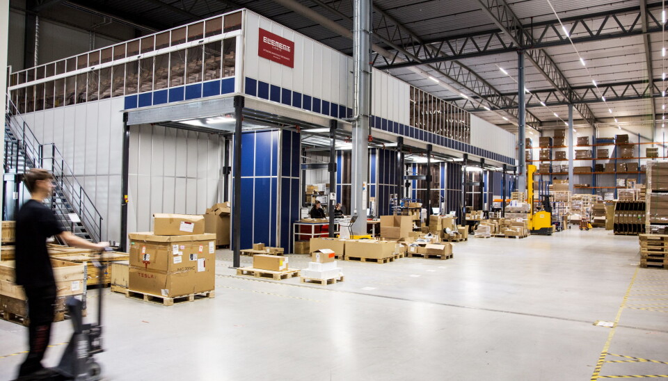 FOR E-HANDEL: Småvarer har DSV valgt å håndtere en i Autostore fra Element Logic. Her er også plass til fremtidig utvidelse.