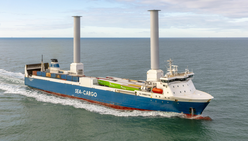 Sea-Cargos ombygde SC Connector utnytter magnuseffekten til fremdrift og spare energi og utslipp.