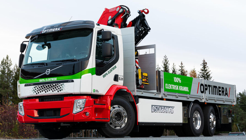 Først med elektriske kranbiler