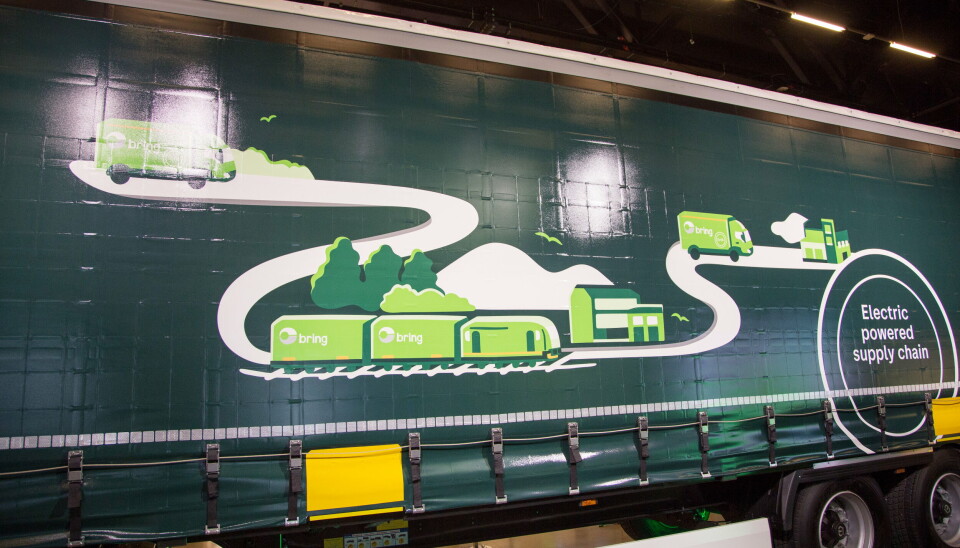 Elektrisk lastebil først, tog i midten og elektrisk lastebil til slutt. Slik ser Bring Intermodal for seg en utslippsfri forsyningskjede.