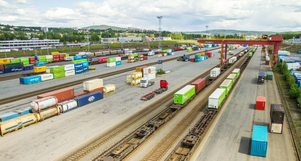 Alnabru alnabruterminalen godstog cargonet jernbanetransport jernbanegods.