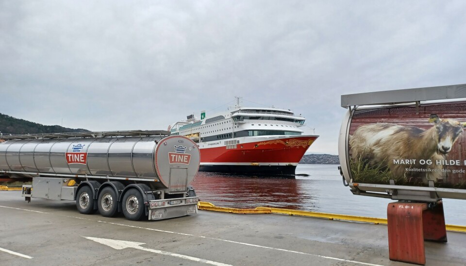 Fjord Line går daglig Bergen-Stavanger-Hirtshals-Langesund med skipene MS Stavangerfjord og MS Bergensfjord. Godsmengden fra Bergen og Stavanger er tilbake på førpandemisk nivå, mens det tar litt lenger tid å få tilbake godsvolumene fra Langesund, forteller Håkon Leidland i Fjord Line.