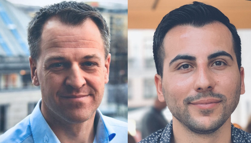 NØRDS OG STOLTE AV DET: Dagfinn Bang-Johansen og Erfan Hesamadini står bak satsingen på Logistikknerdene i Logistikkforeningen.