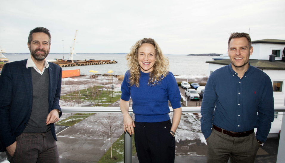 MANNSKAPET: Fra venstre: CEO Tom Eystø, Pia Meling, ansvarlig for salg og markedsføring og Jon Norgard, sjef for forretningsutvikling.