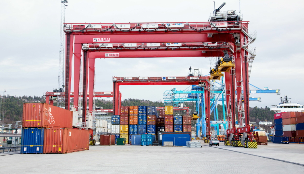 Containerhavna på Sjursøya er utvidet, og tre nye RTG-kraner er på plass. Det er for å kunne ta unna ytterligere vekst som er ventet.