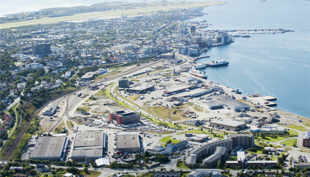 KOMMER ENDRINGER: Havneområdet i Bodø skal moderniseres, blant annet ved at veien mellom jernbanen og havna kan forseres uten å krysse en vei.
