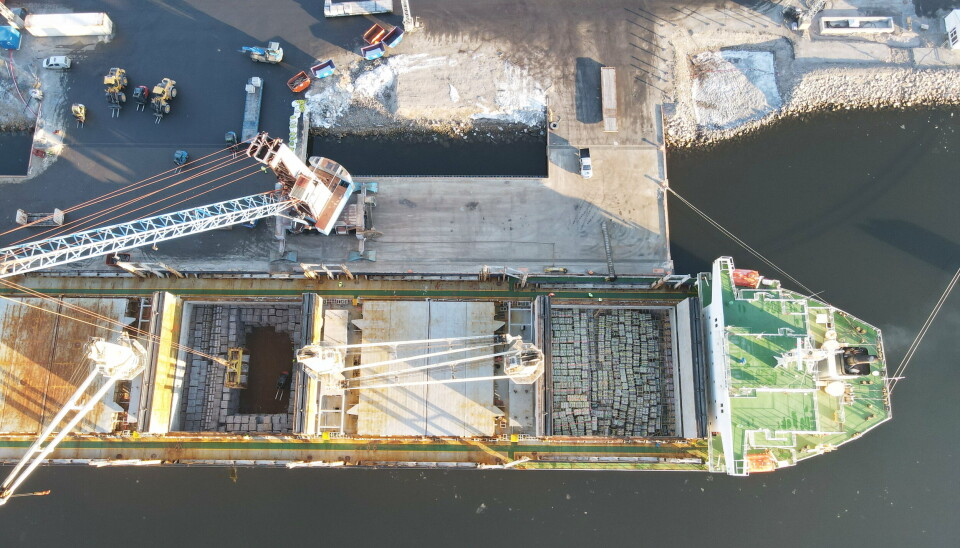 ENDRINGER: På grunn av høye containerrater har en del gods, for eksempel stein, kommet som stykkgods i stedet for i containere i 2021.