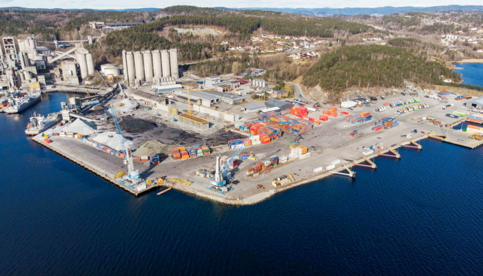FJERDE STØRST: Grenland havn har hatt solid vekst i 2021, etter å blant annet ha «stjålet» en del gods fra Larvik.
