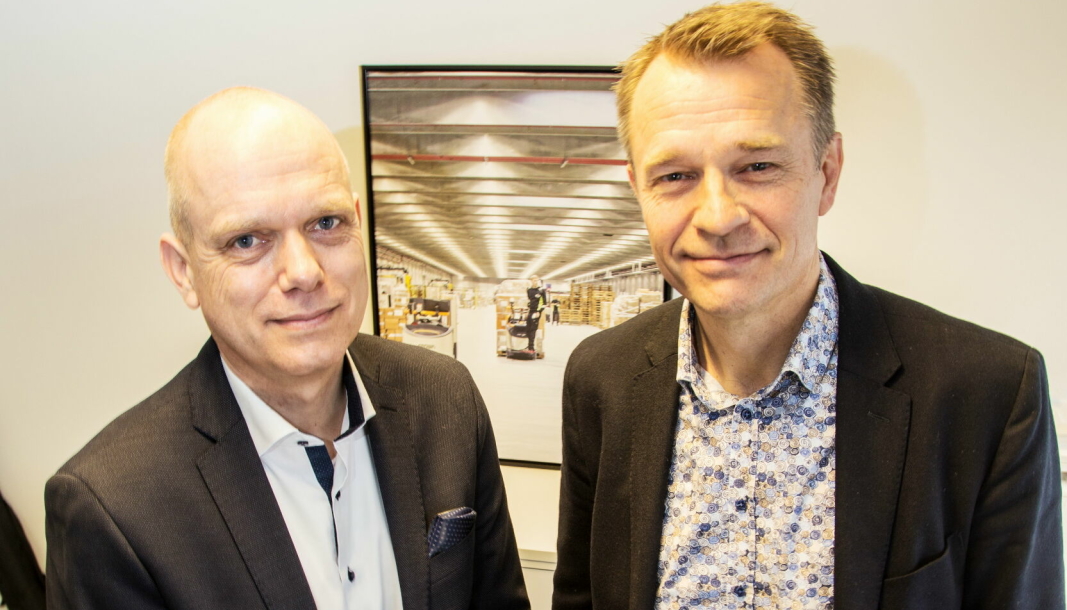Apport Systems  CEO Asger Sandberg Petersen (til venstre) og Country manager Norge Nils Christian Lærdal.