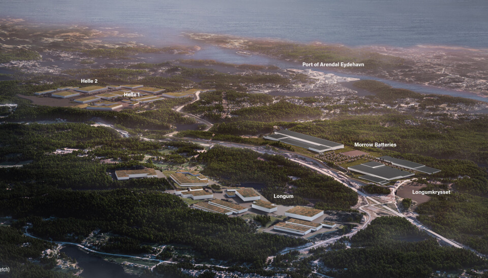 STORE PLANER: Oversiktsbilde over Eyde Material Park, slik det kan komme til å se ut når det er ferdig utbygget. STORE PLANER: Oversiktsbilde over Eyde Material Park, slik det kan komme til å se ut når det er ferdig utbygget.