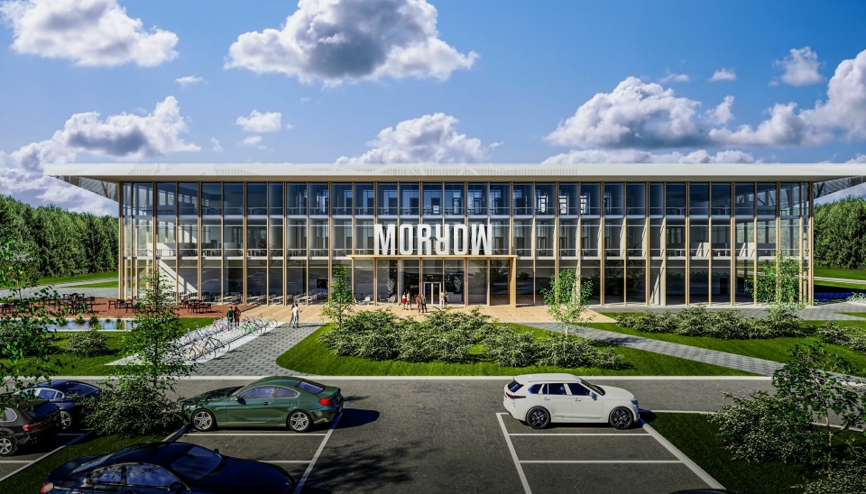 BEGYNNELSEN: Morrows pilotfabrikk skal stå ferdig neste år, og blir på rundt 25.000 kvadratmeter, men piloten er bare starten på eventyret.