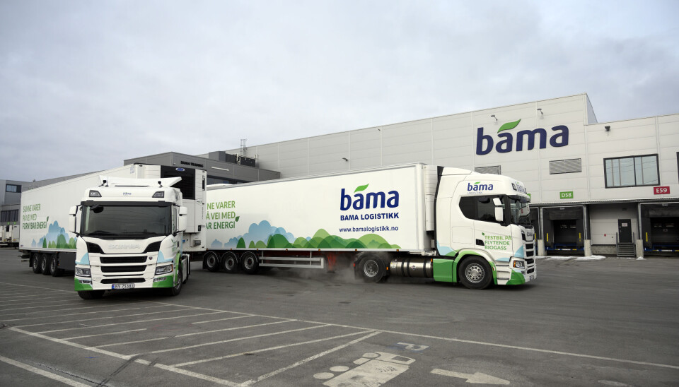 GRØNN: - En stor del av frukt- og grønt transporten må skje på vei for å komme fra bonde til pakkeri og ut til distribusjonsavdelinger rundt omkring i landet. Vi har derfor et fremtidig mål om en grønnere bilpark, som kjører på fornybart drivstoff eller nullutslippsløsninger fremfor fossilt drivstoff, forteller Jøran Ilseng. Bama Logistikk har blant annet prøvd ut biler på biogass.