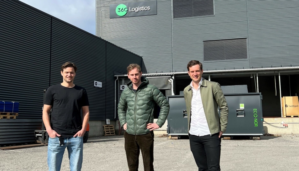 Med nye investorer på plass skal 360 Logistics bygge videre på sin teknologibaserte netthandelsinfrastruktur. Fra venstre grunder og største eier Gustav Jebsen, Jon Kåre Stene fra Skyfall og Eirik Dahle fra Dovetail som er nye investorer i selskapet.