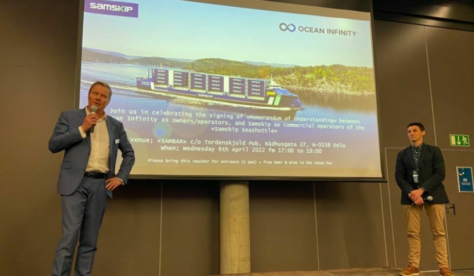 Samskips Are Gråthen fant Nor-Shipping som et naturlig sted å kunngjøre at verdens første hydrogendrevne containerfartøy realiseres og blir til virkelighet.