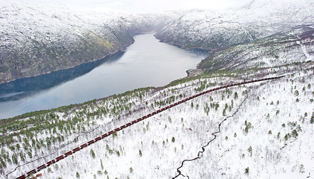 Et langt godstog frakter malm på Ofotbanen. På de samme sporene skal CargoNet nå kjøre nordnorske eksportvarer til Finland, og kanskje derfra videre ut i verden? Foto: Hilde Lillejord, Bane NOR Et langt godstog frakter malm på Ofotbanen. På de samme sporene skal CargoNet nå kjøre nordnorske eksportvarer til Finland, og kanskje derfra videre ut i verden? Foto: Hilde Lillejord, Bane NOR
