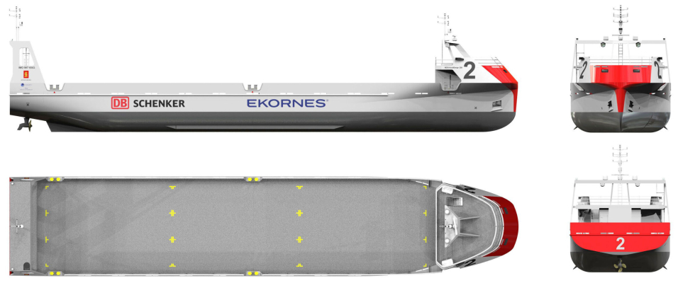 Slik ser skipet ut på tegnebrettet.