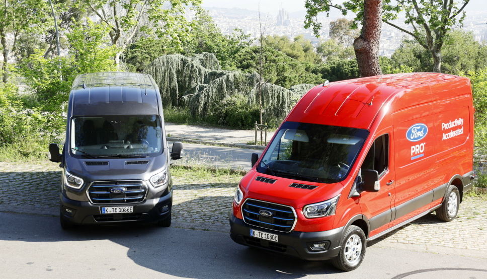 TO MOTORER: Nye Ford E-Transit kommer med to ulike motoralternativer, 184 hk eller 269 hk. Rekkevidden er inntil 317 km, avhengig av versjon.