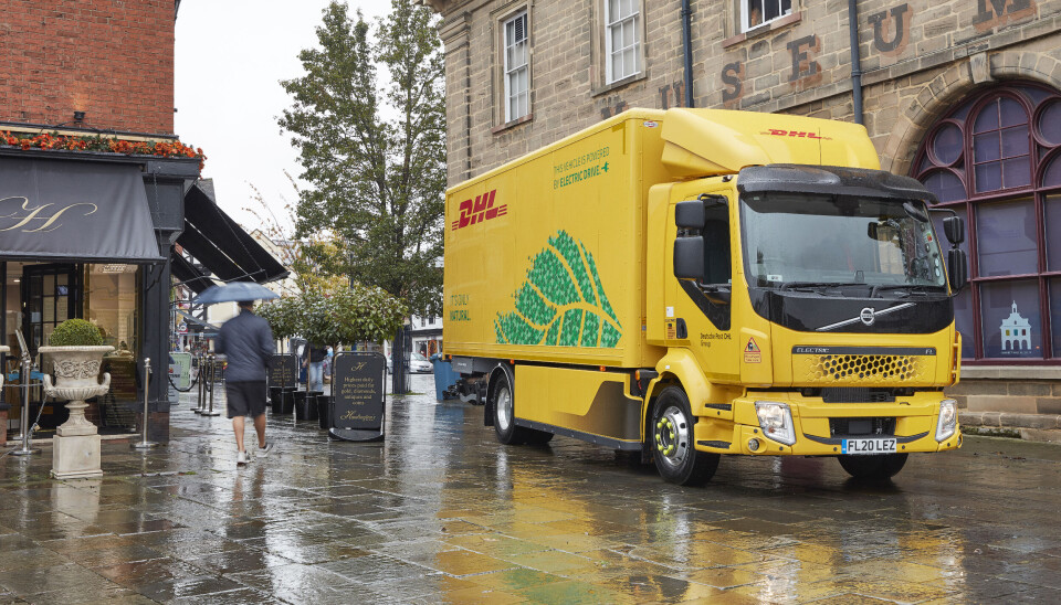 DHL øker takten i det grønne skiftet med nye el-lastebiler fra Volvo. DHL øker takten i det grønne skiftet med nye el-lastebiler fra Volvo.