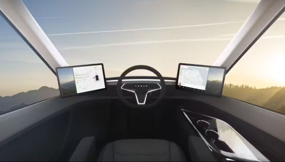 Førerplassen i Tesla Semi.