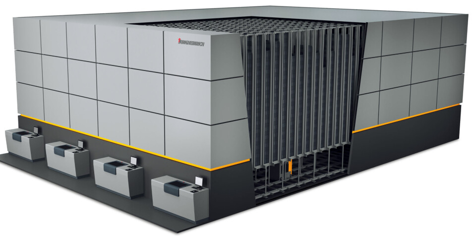 PowerCube kan bygges ut alle retninger, og siden kassene hentes fra undersiden kan anlegget ha ulik høyde i bygg med varierende takhøyde. PowerCube kan bygges ut alle retninger, og siden kassene hentes fra undersiden kan anlegget ha ulik høyde i bygg med varierende takhøyde.