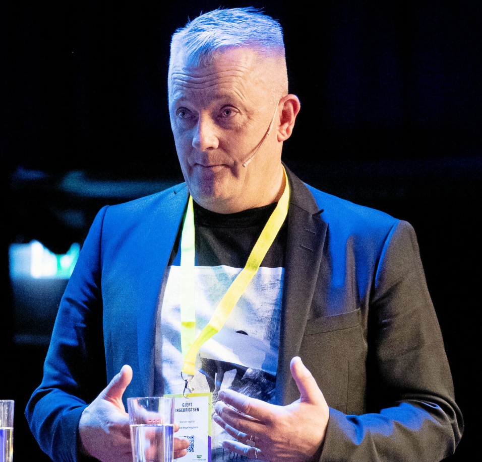 ETTERTRAKTET: Gjert Ingebrigtsen er en populær gjest og foredragsholder. Her fra Nordiske Mediedager i fjor. Foto: Thor Brodreskift