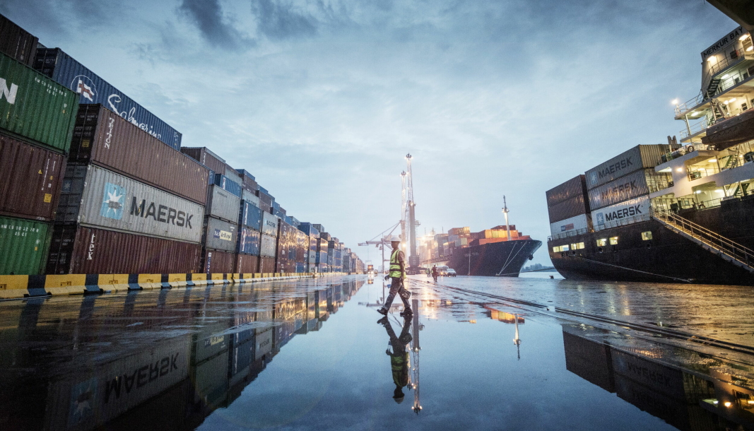 SKAL LETTE HANDELEN: Maersk, IBM og GTD Solutions er blant aktørene som står bak TradeLens, som har som mål å lette digital samhandling mellom aktører i forsyningskjeden.