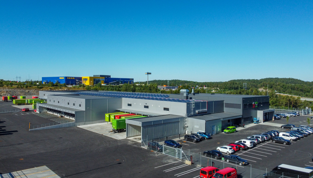 Det nye logistikksenteret ligger i Sørlandsparken - rett overfor gata fra Dyreparken.