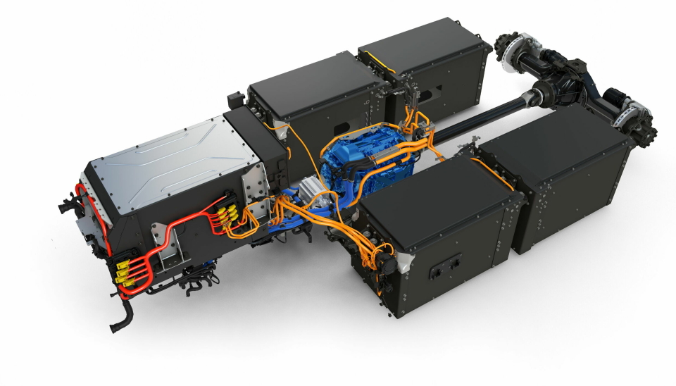 EGENUTVIKLET: Paccar som eier DAF har utviklet sin egen drivlinje og teknologiske plattform for elektriske lastebiler.