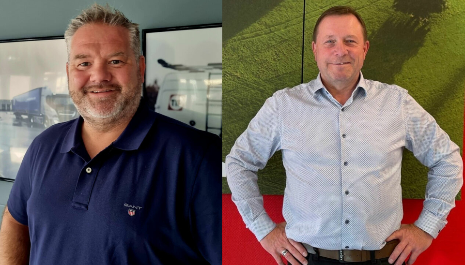 Christian Hjelseth (til venstre) og Jan Hjertevik er nye hos TIP Group Norge.