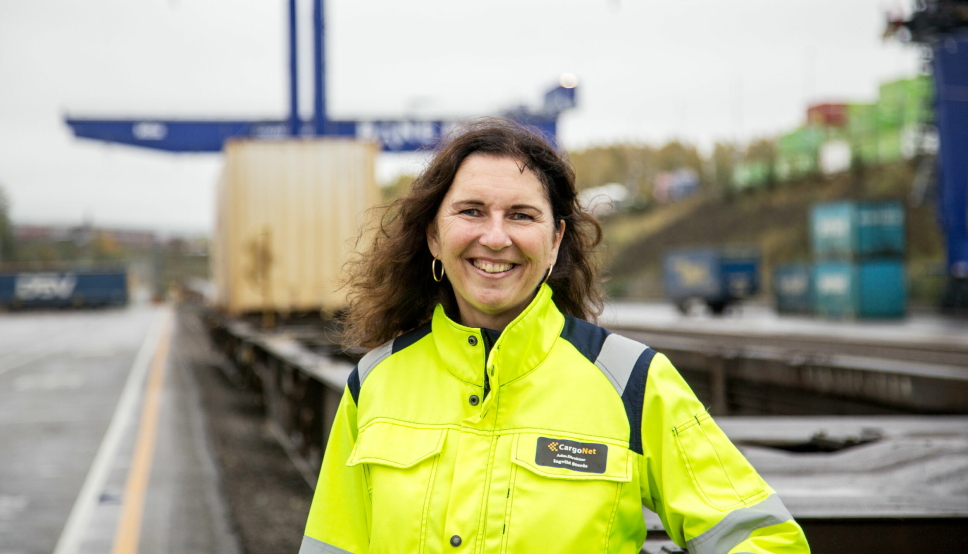 Administrerende direktør i CargoNet Ingvild Storås mener at forutsetningene ligger til rette for økning av gods på bane.