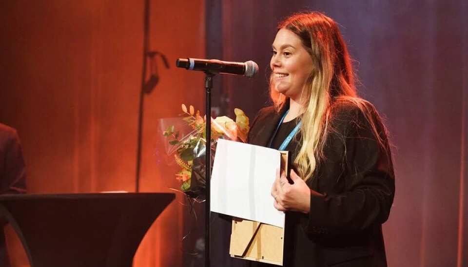 Aina Cecilia Dyrøy, Nor Lines. ble hedret på Transport & Logistikk mandag. Aina Cecilia Dyrøy, Nor Lines. ble hedret på Transport & Logistikk mandag.