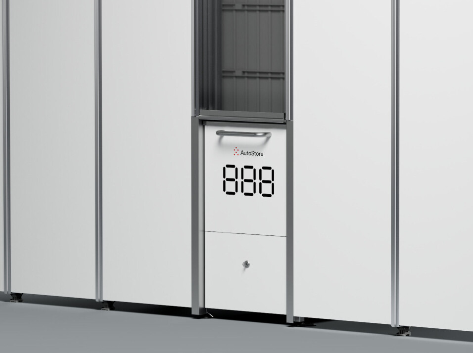 Fra utsiden vil AutoStore-anlegget og henteporten se ut som en flat, elegant vegg. Fra utsiden vil AutoStore-anlegget og henteporten se ut som en flat, elegant vegg.