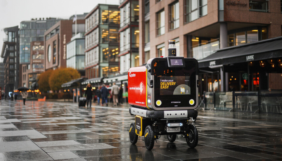Tester robot-levering på Aker Brygge