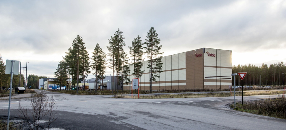 FABRIKKEN I SKOGEN: Orkla-fabrikken ligger snaut tre kilometer utenfor Elverum sentrum på Grundsetmoen - der Elverum Vekst nå klargjør store tomter til andre logistikkaktører.
