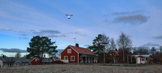 Dronelevering i den svenske skjærgården