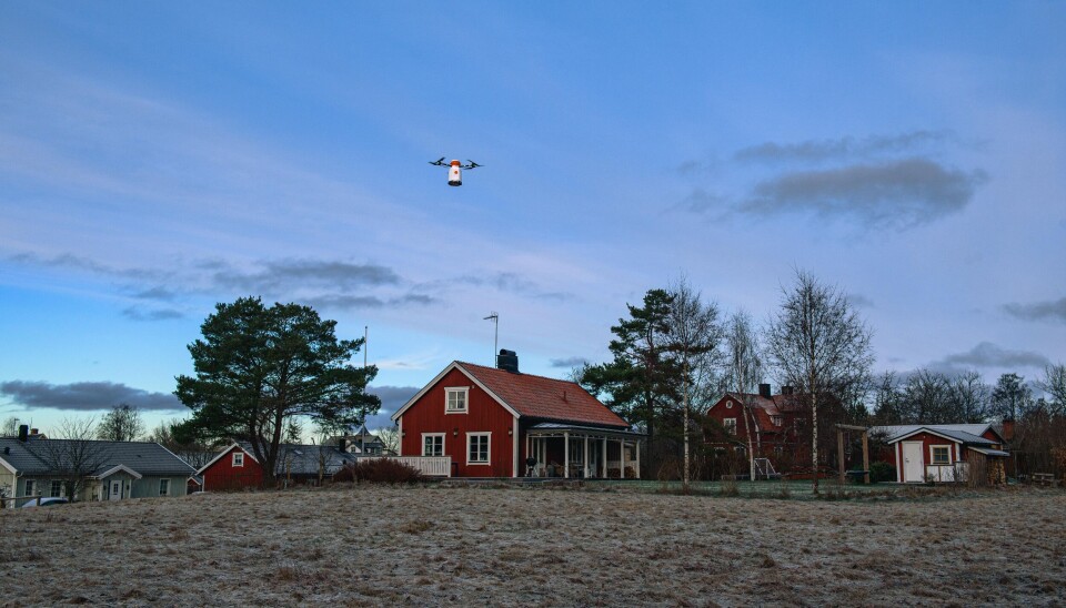 Kunder i skjærgården nord for Stockholm har denne uken kunnet få leveranser fra Ica via drone. Kunder i skjærgården nord for Stockholm har denne uken kunnet få leveranser fra Ica via drone.