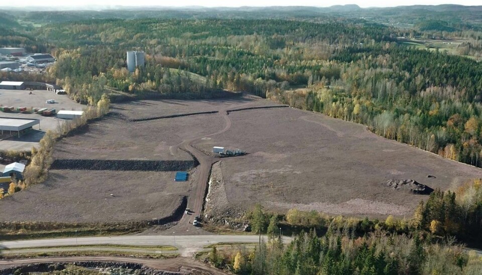 Det første området er ferdig planert og klar til bygging.