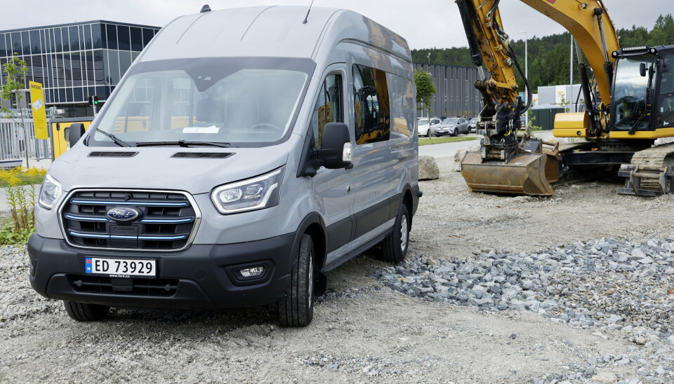 SEGMENTLEDER: Ford ETransit rakk å bli den mestselgende tunge elektriske varebilen i 2022, selv om de første bilene først ankom Norge sommeren 2022.