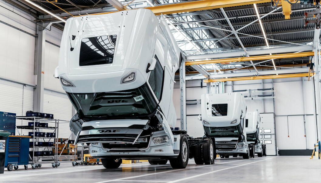 STARTER: Nå starter produksjonen av de nye elektriske lastebilene fra DAF. STARTER: Nå starter produksjonen av de nye elektriske lastebilene fra DAF.