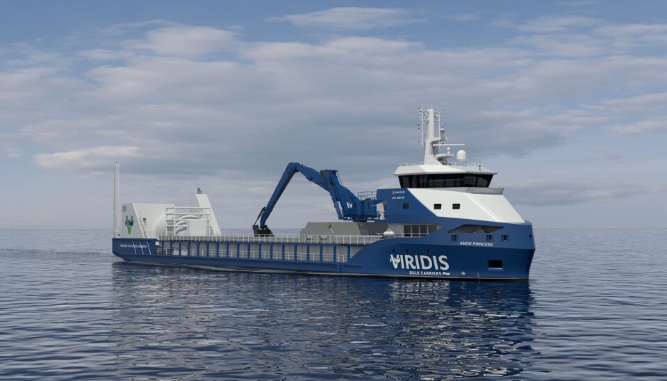 Slik ser ammoniakk-skipene til Viridis Bulk Carriers ut på tegnebrettet. Slik ser ammoniakk-skipene til Viridis Bulk Carriers ut på tegnebrettet.