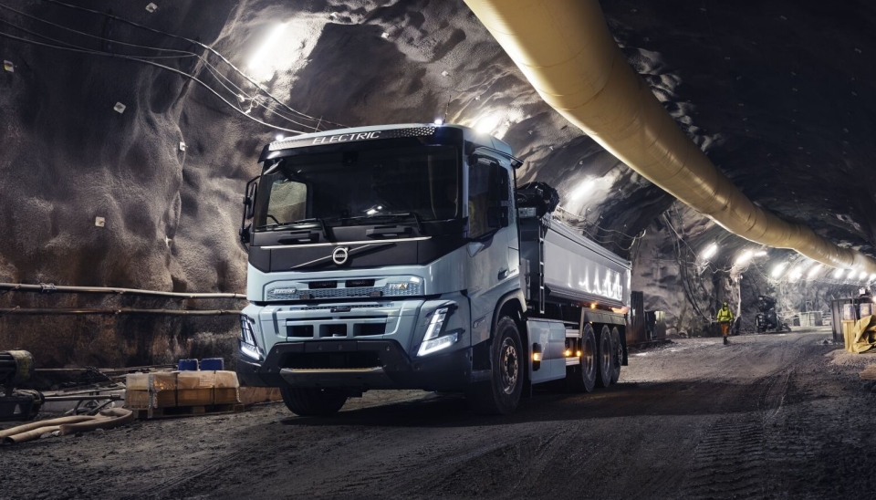 Volvo FMX testes ut i gruvedrift under jord hos Boliden i Sverige.