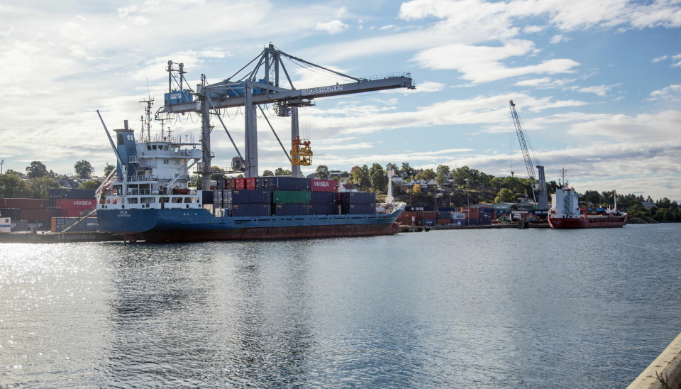 MOSS: Det ble satt ny rekord i antall containere i Moss Havn i 2022.