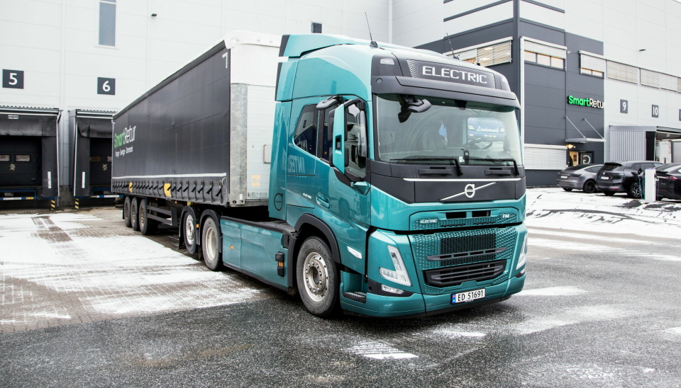 Volvo har tatt ledelsen i klassen fra 16 tonn og opp første kvartal 2023 i Norge. Spesielt merkbart er dette i den raskt voksende nisjen med elektrisk drevne lastebiler. (Illustrasjonsbilde fra 2022)
