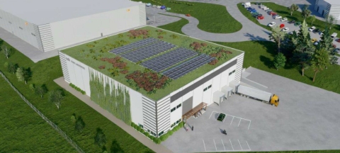 Leier ut bærekraftig lager i tre til plantegigant