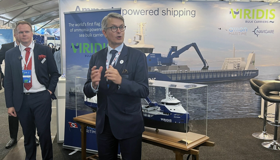 Karl Arthur Bræin, CCO i Amon Maritime, forteller at det første skipet til Viridis Bulk Carriers kan være på sjøen i løpet av 2025.