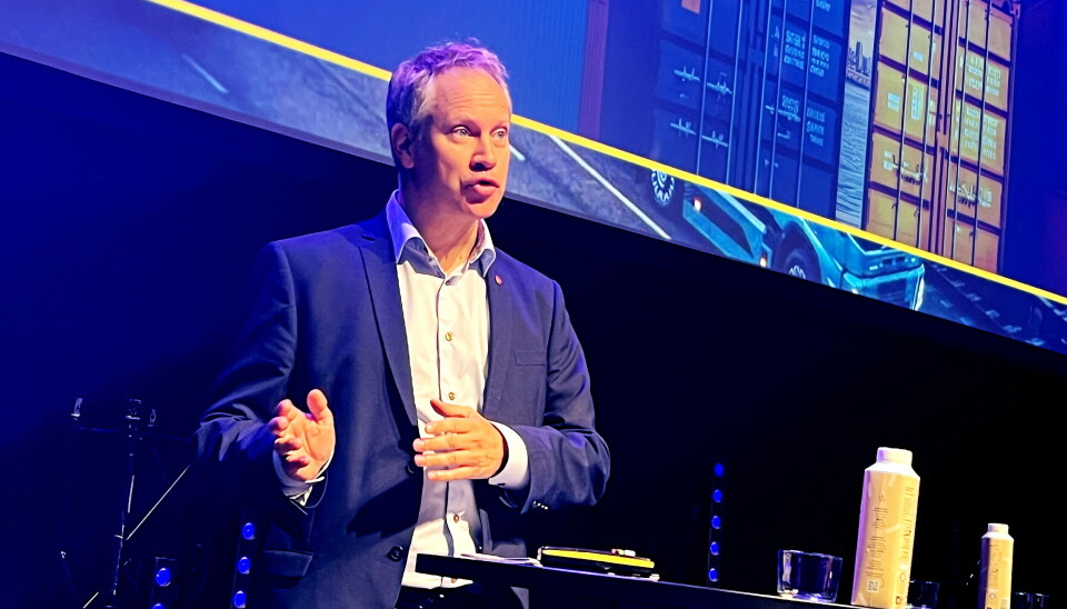 Samferdselsminister Nygård på konferansen Transport & Logistikk 2023Foto: Glenn Lund