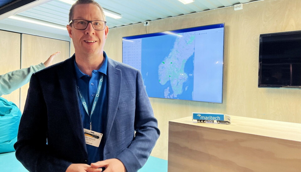 Ove Gjelstenli under lanseringen av Maritech TMS' skybaserte løsning på Transport & Logistikk i 2022. Ove Gjelstenli under lanseringen av Maritech TMS' skybaserte løsning på Transport & Logistikk i 2022.