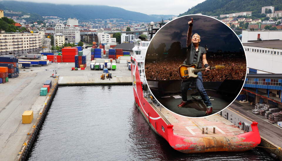 Her på Dokken i Bergen blir Bruce Springsteen sjef neste sommer. Her på Dokken i Bergen blir Bruce Springsteen sjef neste sommer.