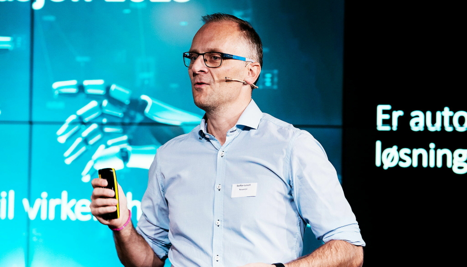 Steffen Larvoll, konferansier under NovaRetails konferanse 'Automasjon 2023'.