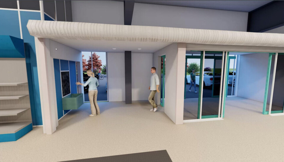 AutoStore-anlegget i butikken i Rødovre, skal også servere ferdige netthandelsordre til kunder, som også kan hente dem utenom butikkens åpningstid.